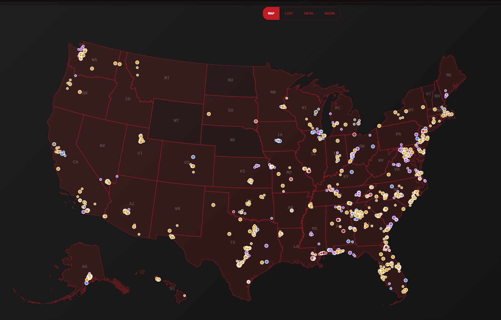 My Military HQ Network Map